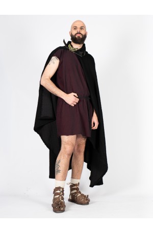 Roman Black Textured Cloak...