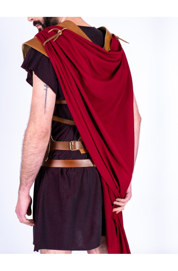 Lorica segmentata Romana piel marrón...