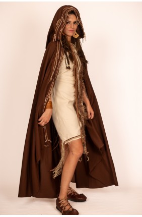 Celtic-Viking Hooded Cape -...