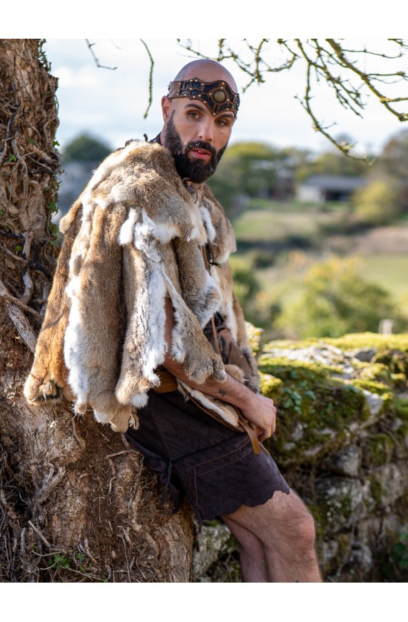 Men's Rabbit Fur Cloak for Celtic and...