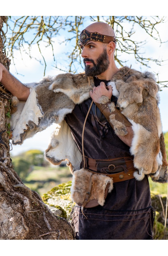 Men's Rabbit Fur Cloak for Celtic and...