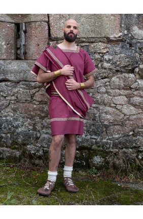 Garnet Roman tunic set with...