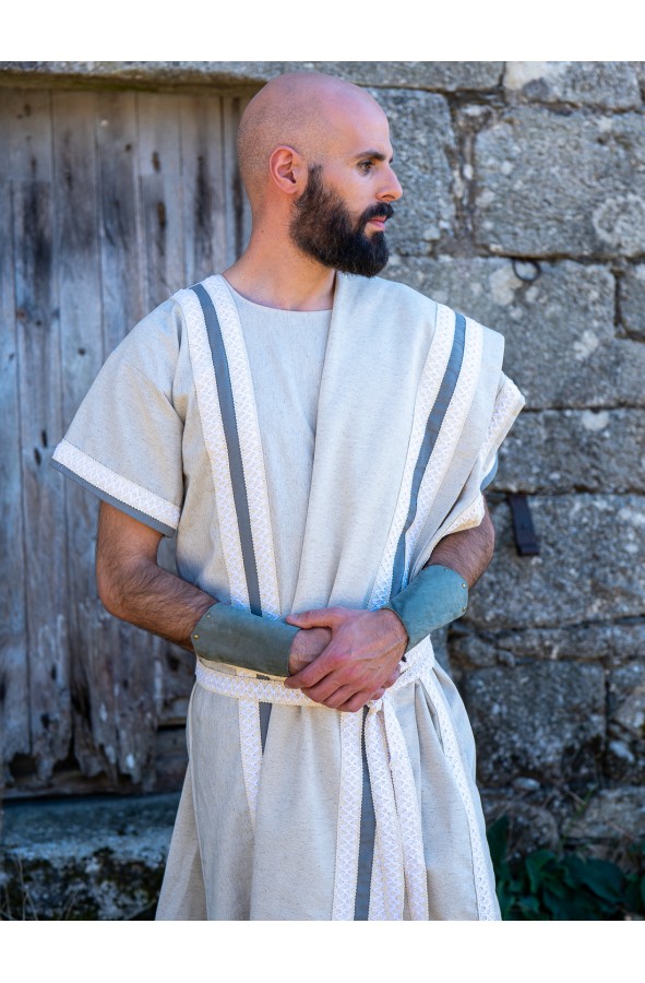 Roman long tunic in cotton-blend with...