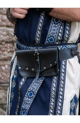 Black leather bag with...