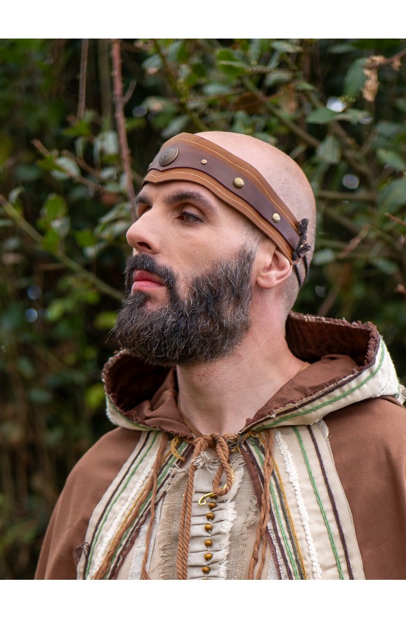 Celtic or Viking Leather circlet with...