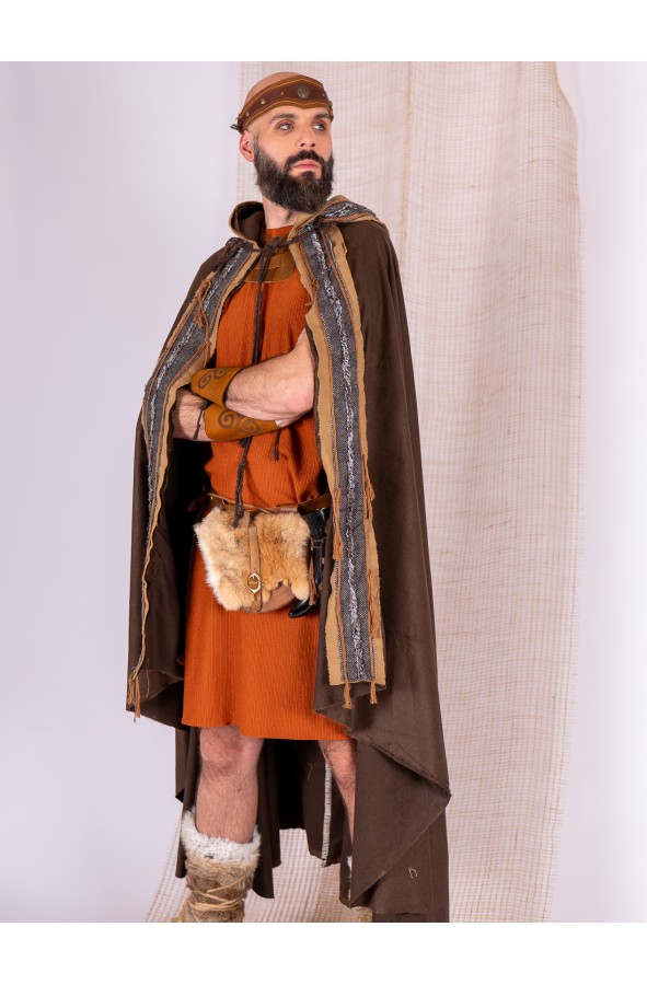 Bolso de cuero marrón envejecido con...