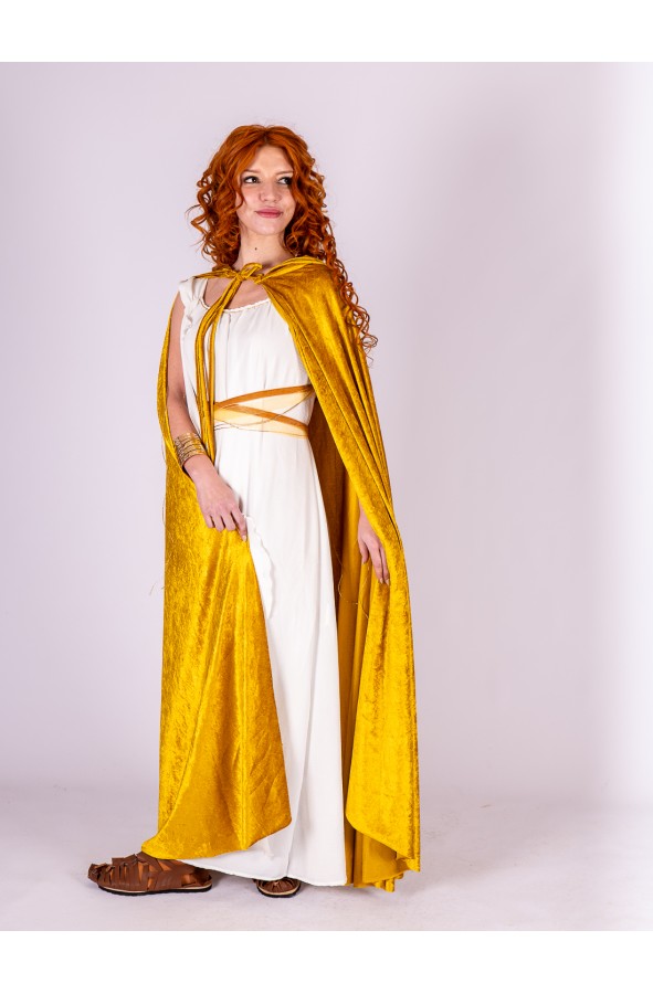 Roman Dress in White with Gold Details