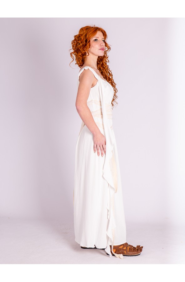 White Roman Dress  Belt