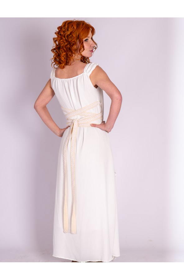 White Roman Dress  Belt