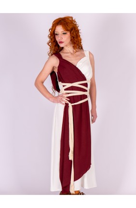 Roman Dress in White and...