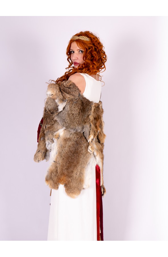 Rabbit fur cape for a Roman woman