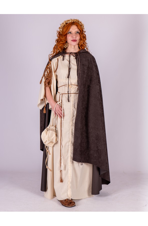 Medieval Long Dress in Cream Color...