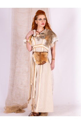 Rabbits Fur Cape with Metal...