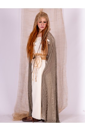 Medieval cloak with hood in...